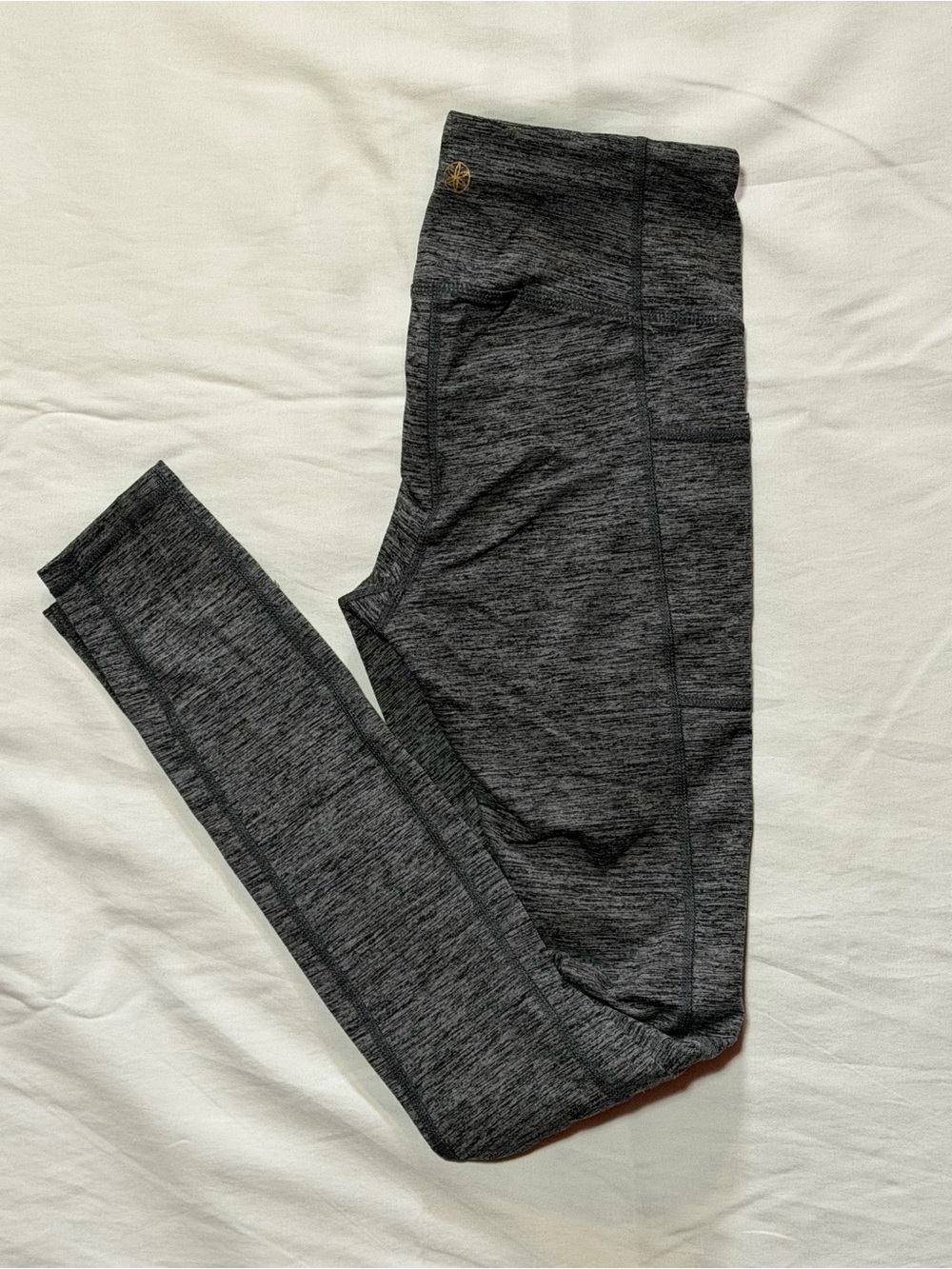 Gaiam Om High Rise Compressive Pocket Heather Gray Size Extra‎ Small